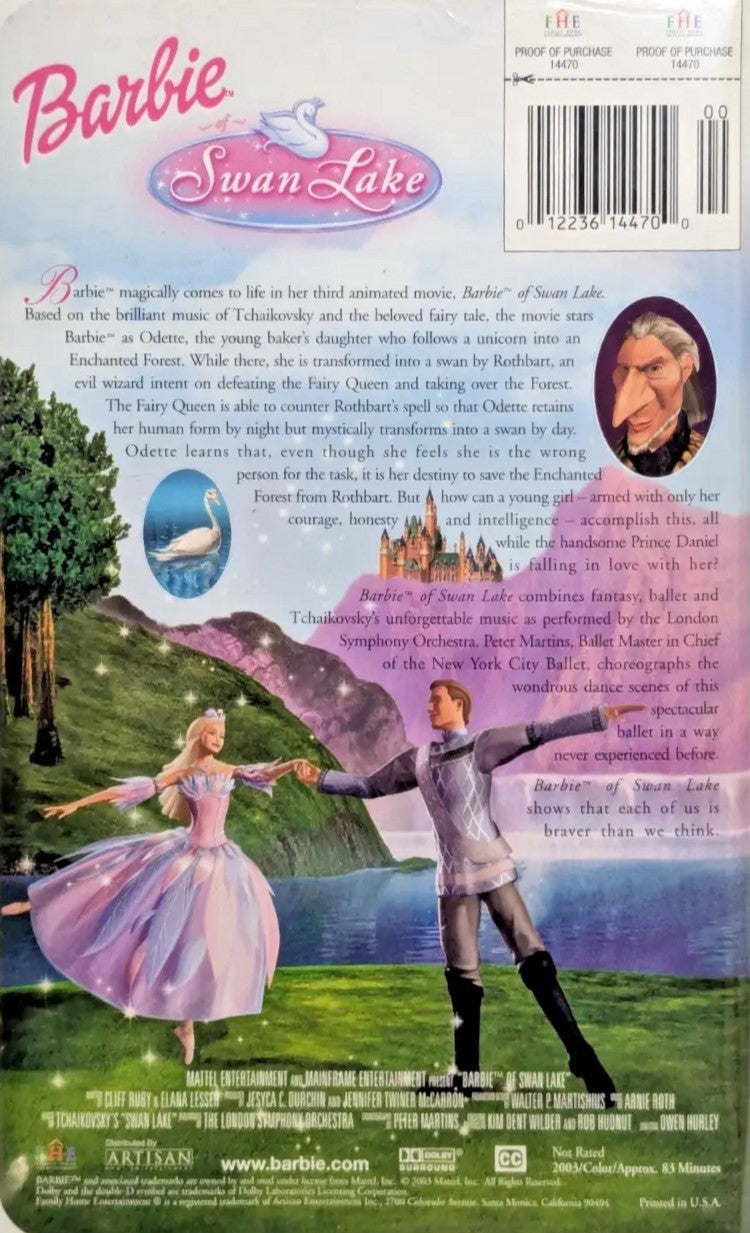 Barbie of Swan Lake (VHS, 2003, Clamshell)