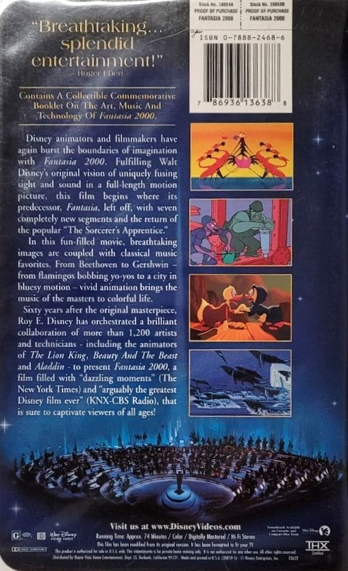 Fantasia 2000 (VHS, 1999, Clamshell)
