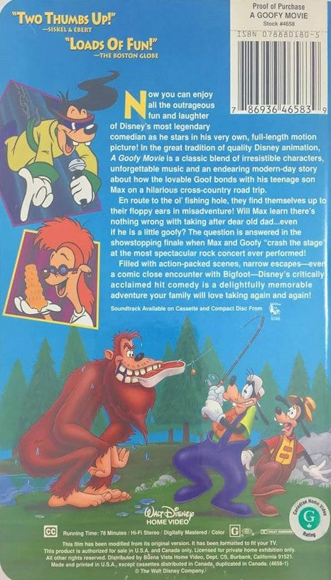 A Goofy Movie (VHS, 1995, Clamshell)