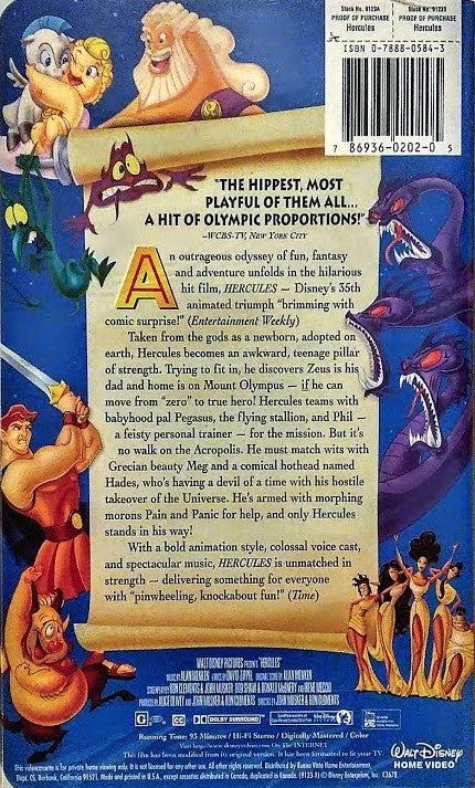 Disney's Hercules (VHS, 1997, Clamshell)