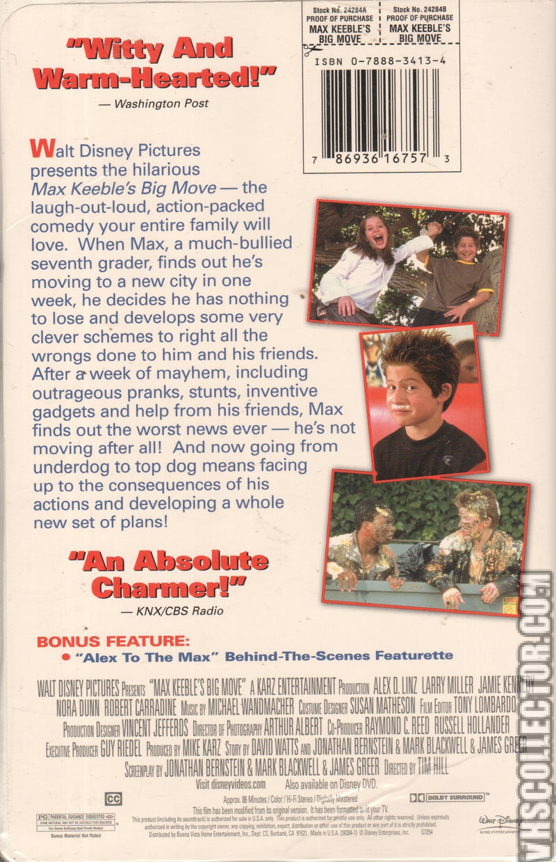 Max Keeble's Big Movie (VHS, 2001, Clamshell)