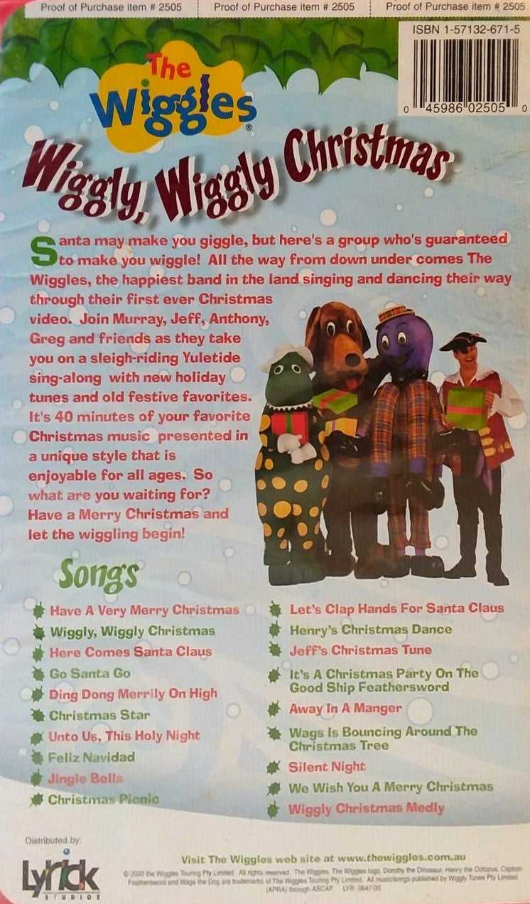 The Wiggles: Wiggly, Wiggly Christmas (VHS, 1997, Clamshell)