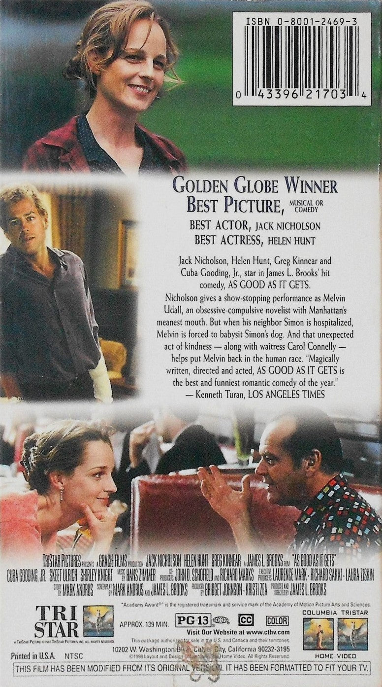 As Good As It Gets (VHS, 1997)