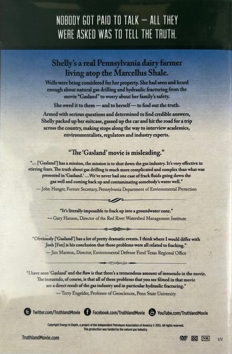 Truth Land Dispatches From the Real Gasland (DVD, 2012)