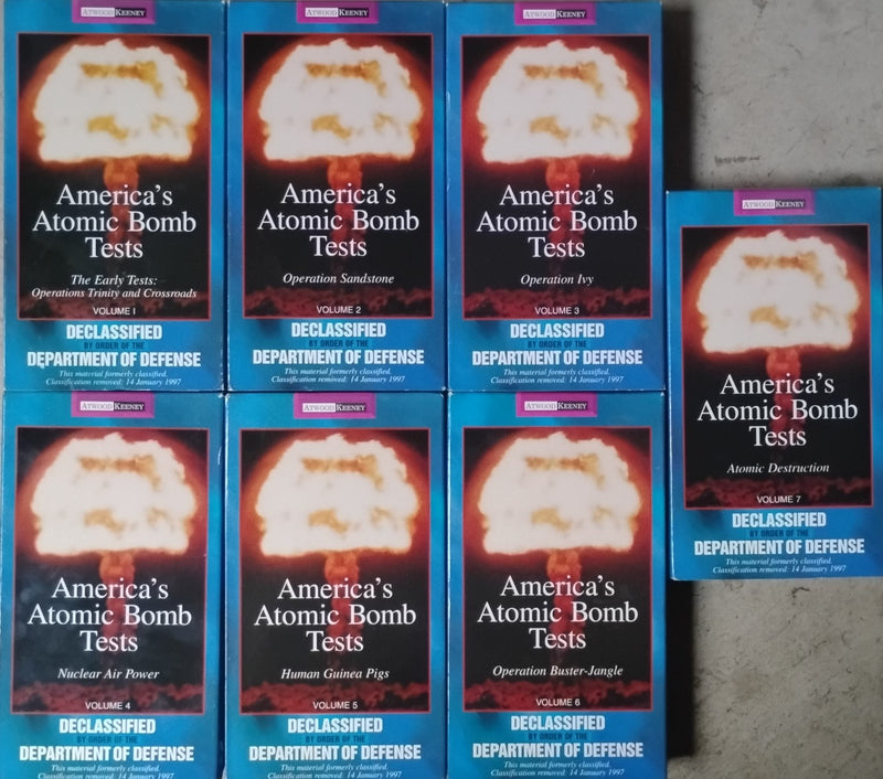 America's Atomic Bomb Tests 1998 (VHS, Volumes 1-7)