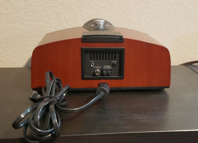 Acoustic Research ART1 Real Wood Clock Radio with Docking Station