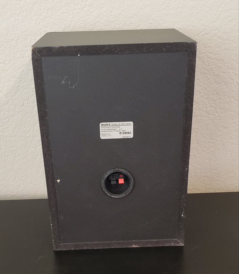 Sony SS-U3033 6.5" Two Way Bookshelf Speaker (Single Speaker)