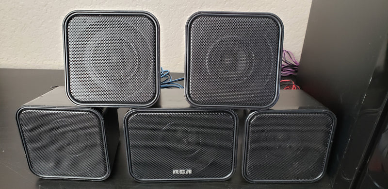 RCA Home Theatre RTD325W Surround Speakers and Subwoofer (Does NOT include DVD Player)