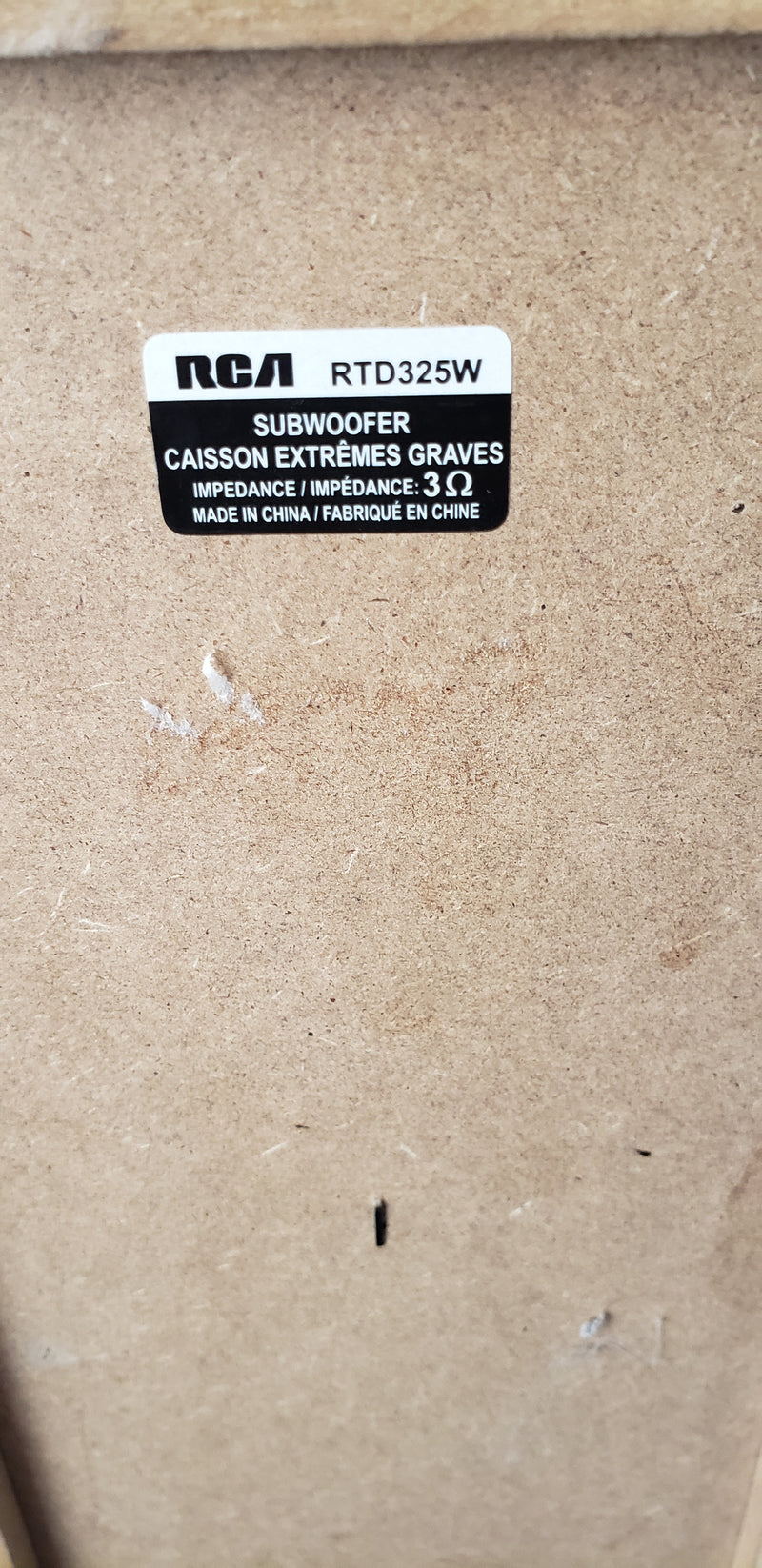 RCA Home Theatre RTD325W Surround Speakers and Subwoofer (Does NOT include DVD Player)