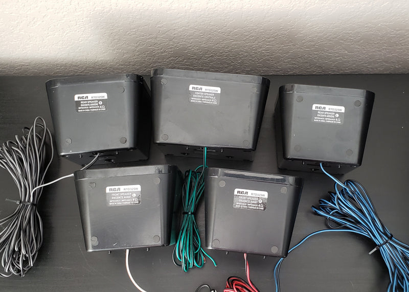 RCA Home Theatre RTD325W Surround Speakers and Subwoofer (Does NOT include DVD Player)