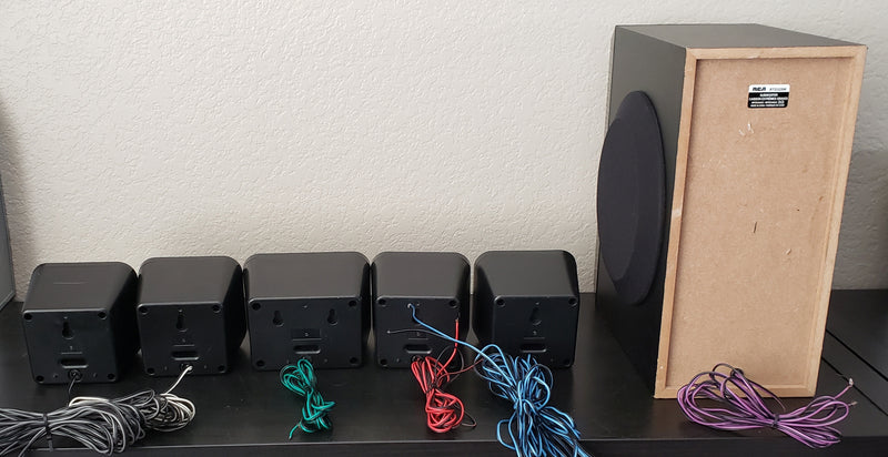 RCA Home Theatre RTD325W Surround Speakers and Subwoofer (Does NOT include DVD Player)