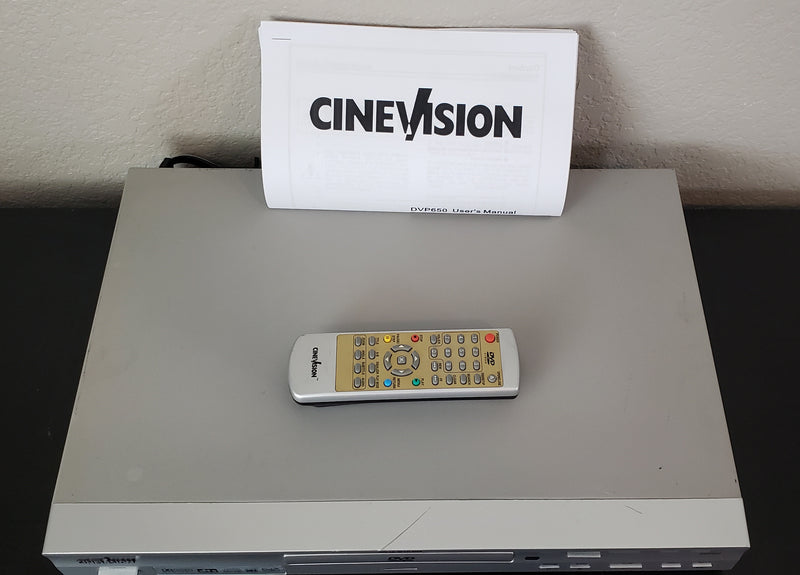 Cinevision DVP650 DVD/CD/MP3 Player Sonic Blue Home Theater with Remote & Manual
