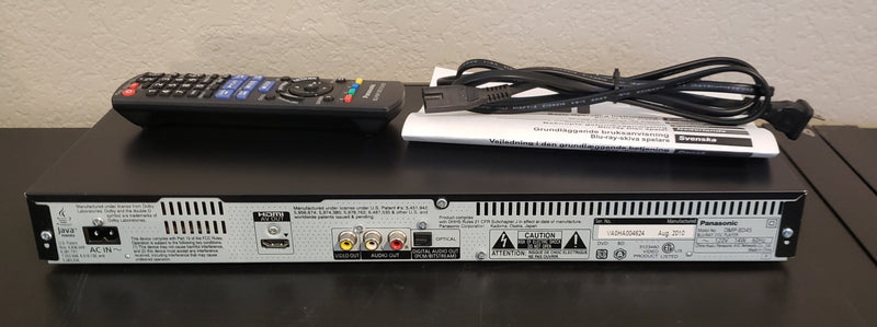 Panasonic DMP-BD45 Blu Ray/DVD Disc Player with Remote Control & Manual