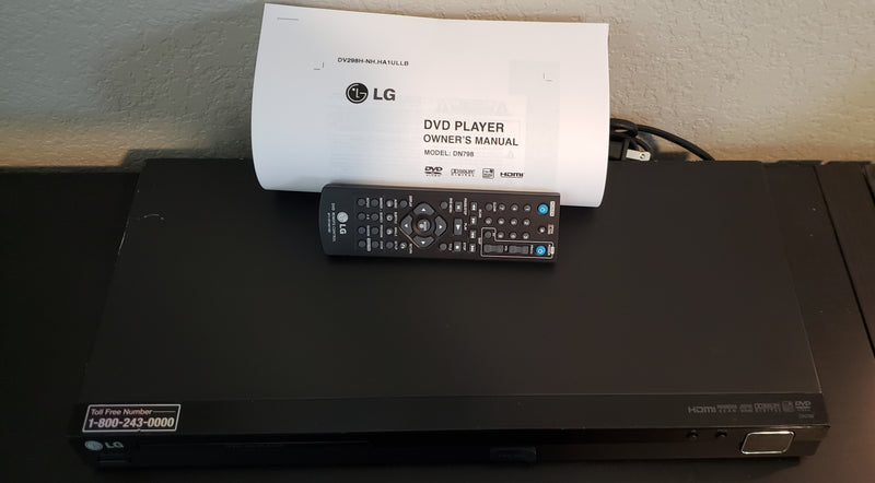 LG DN798 1080p Upconverting DVD Player HDMI USB w/Remote Control & Manual