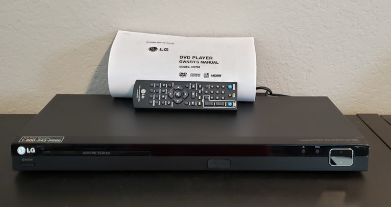 LG DN798 1080p Upconverting DVD Player HDMI USB w/Remote Control & Manual