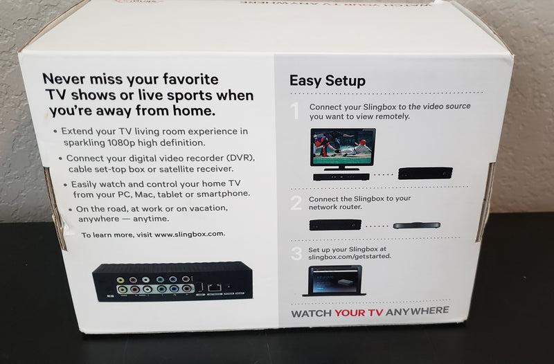 Sling Media Slingbox SB350 Digital HD Media Streamer- ALL cables & ethernet Included