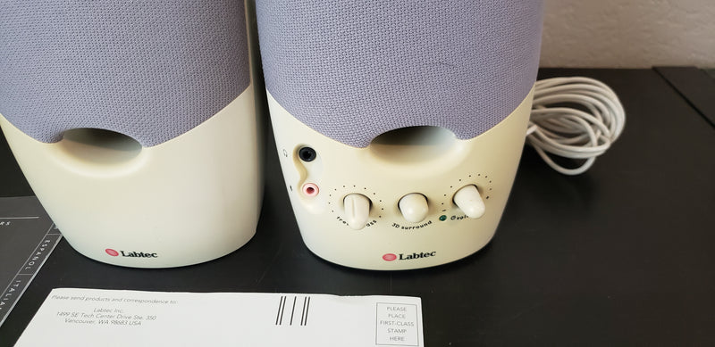 Labtec LCS-1070 Spin 70 2-Piece Computer Speakers 12 Watts - in Original Box