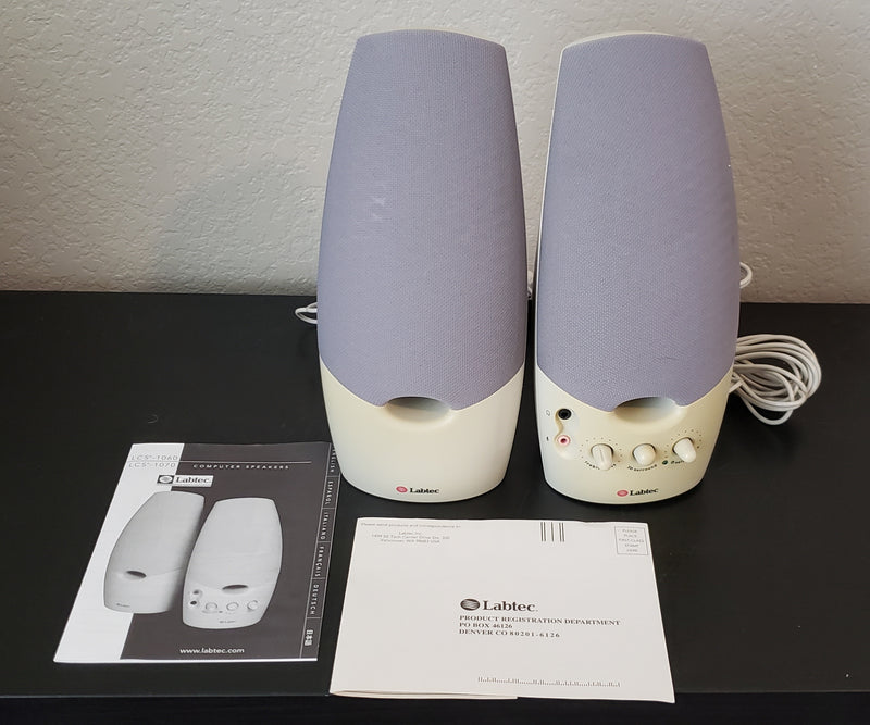 Labtec LCS-1070 Spin 70 2-Piece Computer Speakers 12 Watts - in Original Box