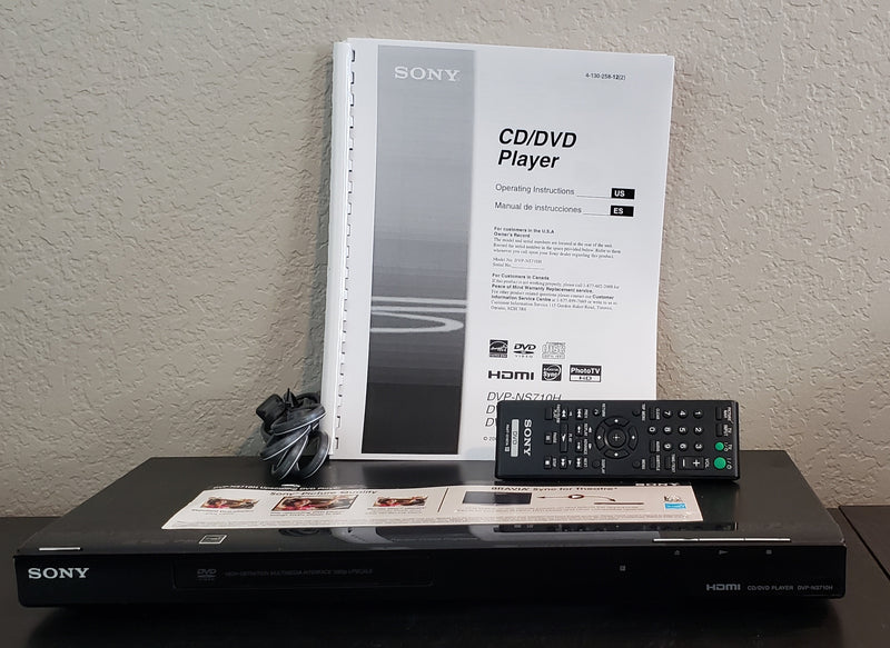 Sony HD DVP-NS710H Upscaling CD/DVD Player with Remote Control & Manual