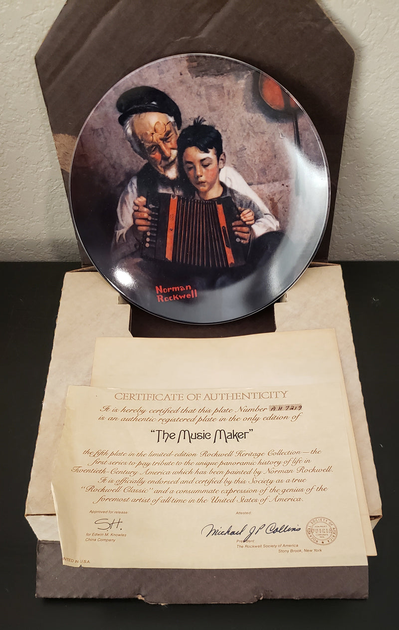 "The Music Maker" by Norman Rockwell - Collector Plate