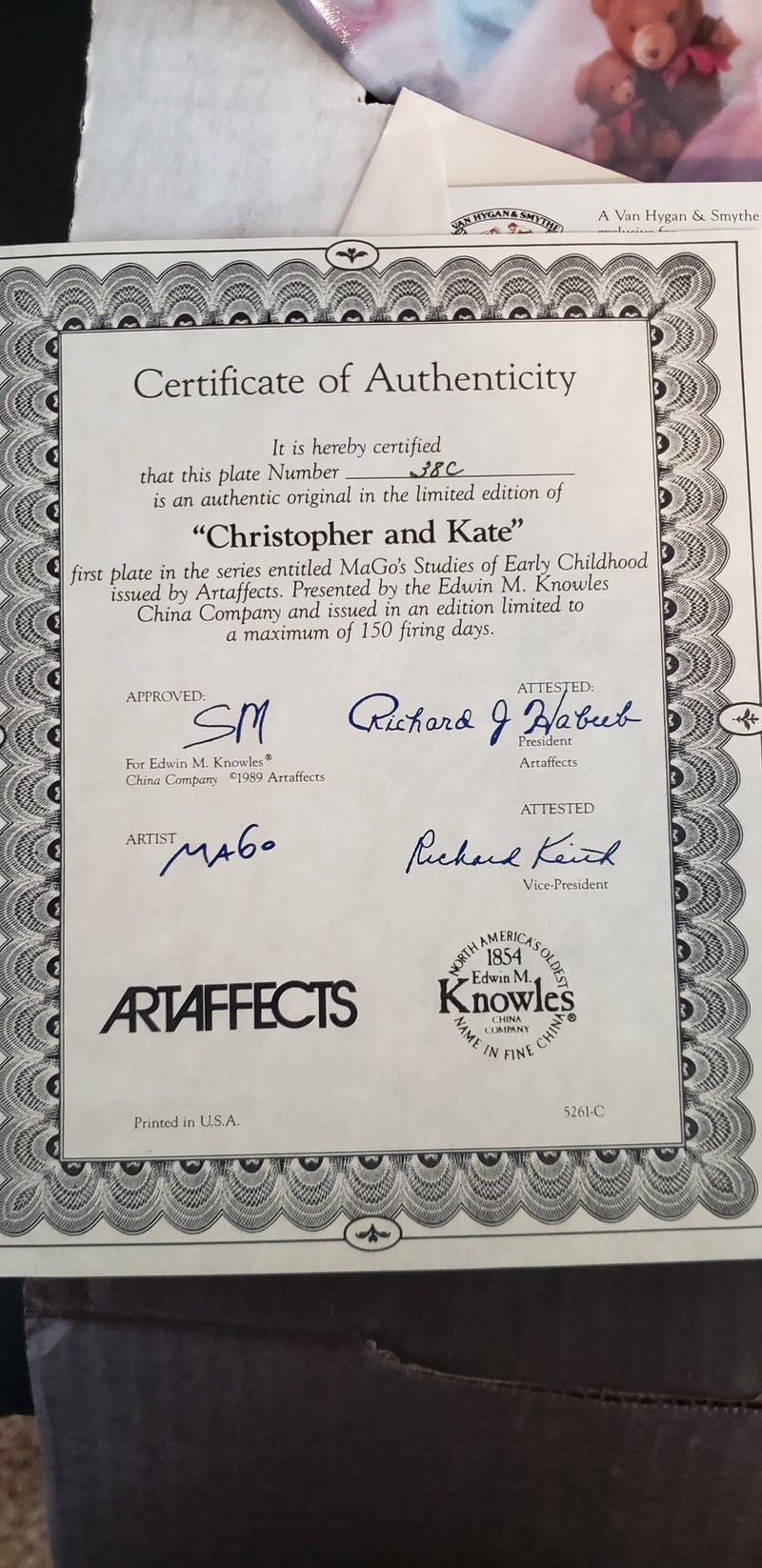 "Christopher and Kate" by MaGo - Collector Plate