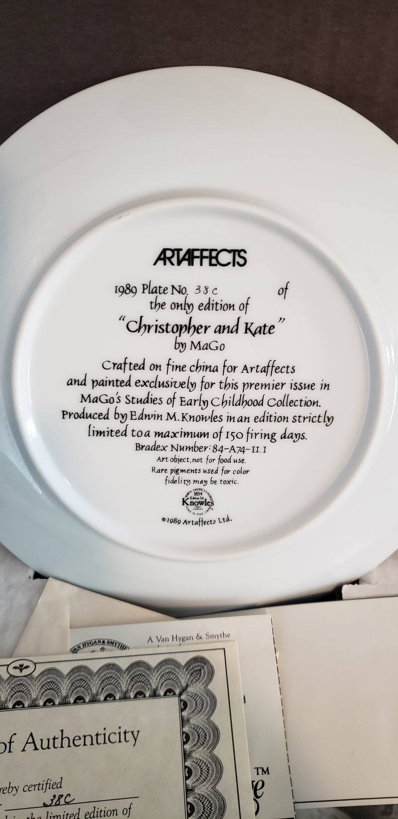 "Christopher and Kate" by MaGo - Collector Plate