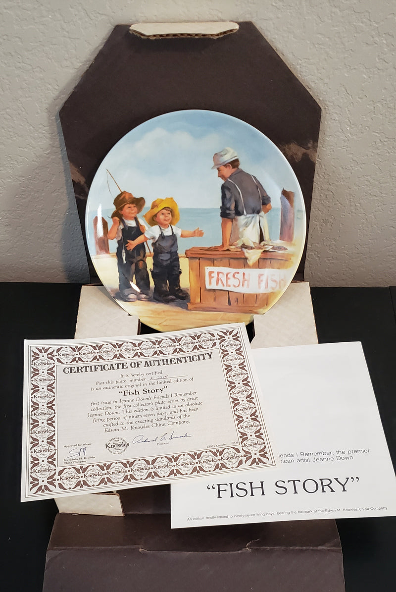 "Fish Story" by Jeanne Down - Collector Plate