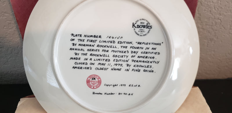 "Reflections" by Norman Rockwell - Collector Plate
