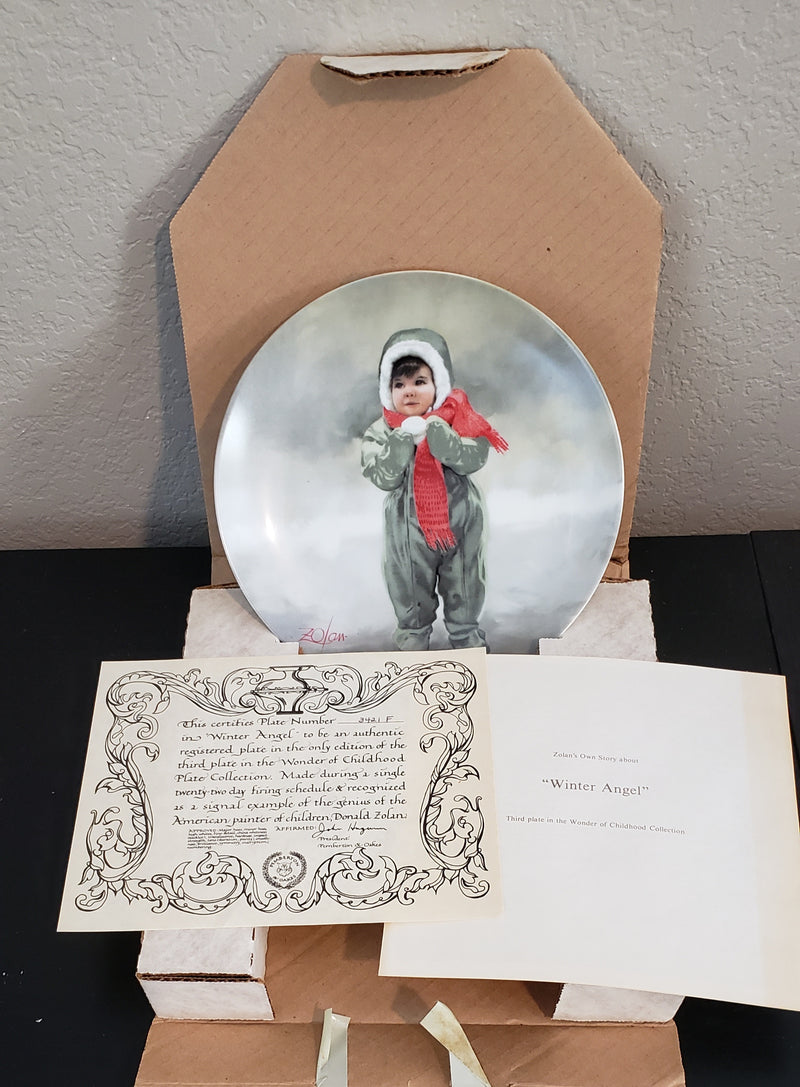 "Winter Angel" by Donald Zolan - Collector Plate