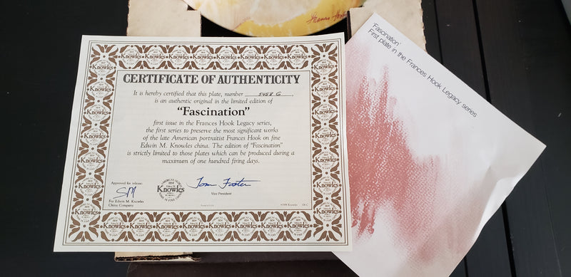 "Fascination" by Frances Hook - Collector Plate