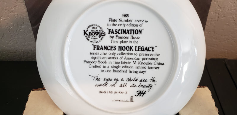 "Fascination" by Frances Hook - Collector Plate
