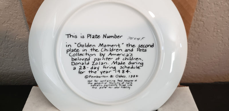 "Golden Moment" by Donald Zolan - Collector Plate