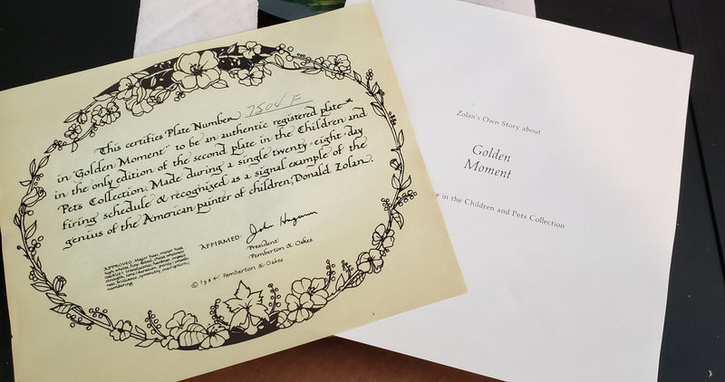 "Golden Moment" by Donald Zolan - Collector Plate