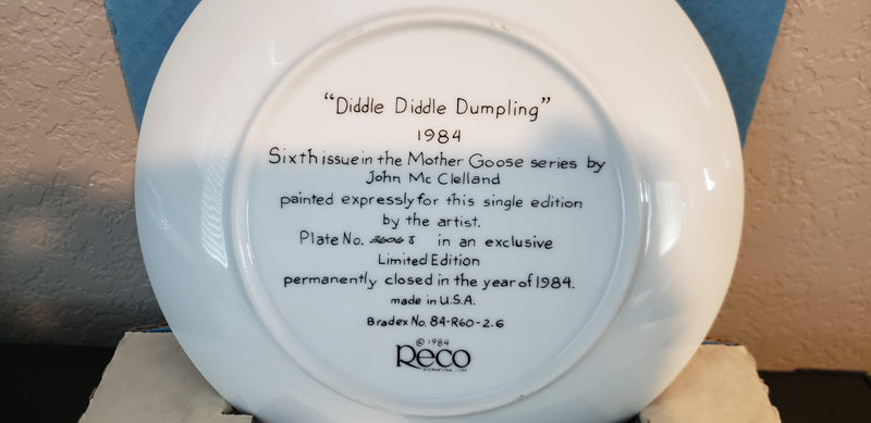 "Diddle Diddle Dumpling" by John McClelland - Collector Plate