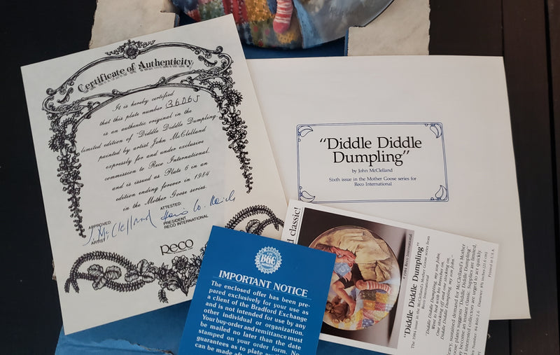 "Diddle Diddle Dumpling" by John McClelland - Collector Plate