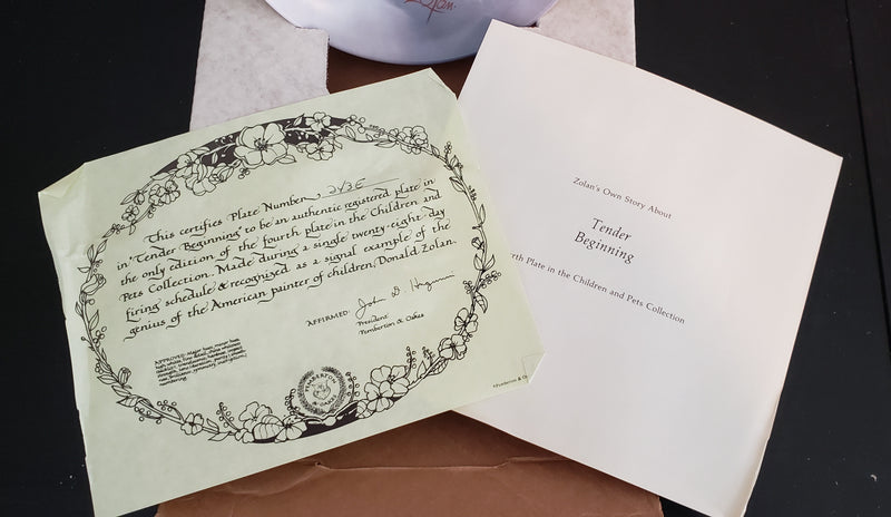 "Tender Beginning" by Donald Zolan - Collector Plate