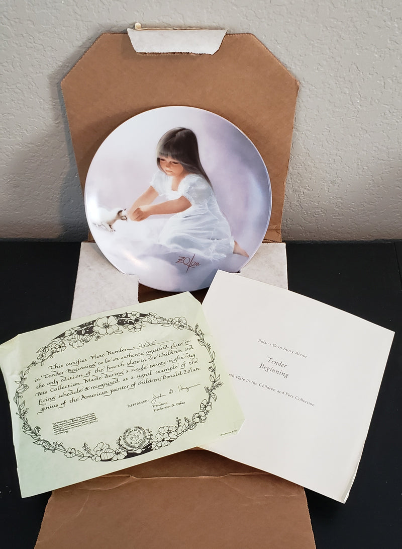 "Tender Beginning" by Donald Zolan - Collector Plate
