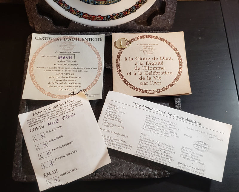 "The Annunciation" by Andre Restieau - Collector Plate