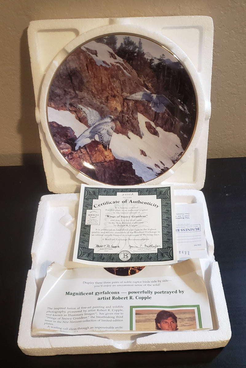 "Wings of Snowy Grandeur" by Robert R. Copple - Collector Plate