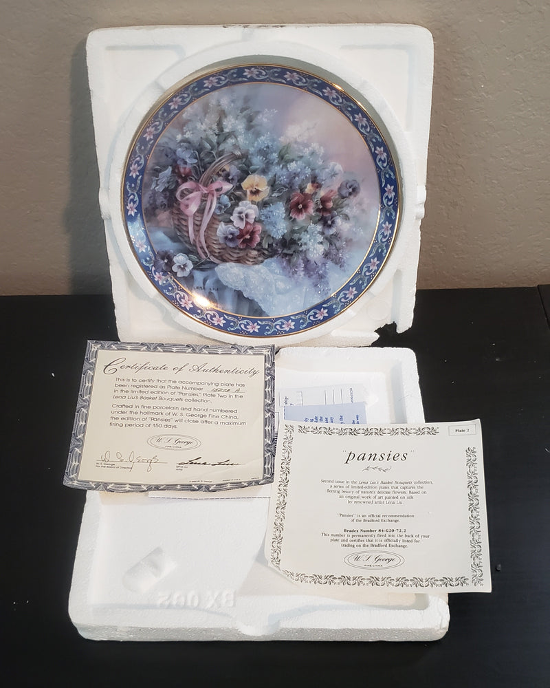 "Pansies" by Lena Liu - Collector Plate