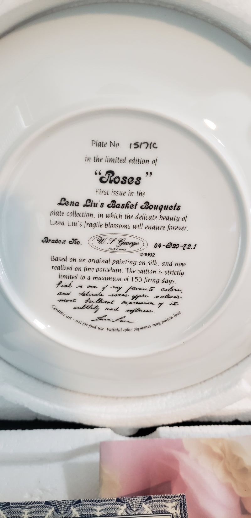 "Roses" by Lena Liu - Collector Plate