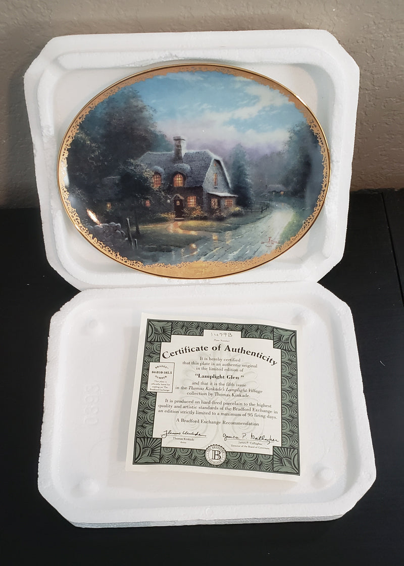 "Lamplight Glen" by Thomas Kinkade - Collector Plate