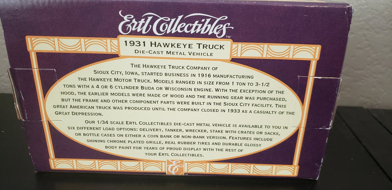 1931 Hawkeye Truck "Farm & Country" Die-Cast Metal Vehicle