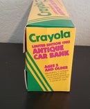 Crayola Limited Edition 1903 Antique Car Bank with 16 Hot Flourescent Crayons.