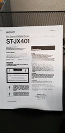 Sony ST-JX401 Digital AM/FM Stereo Tuner / Digital Synthesizer with Antennas & Manual
