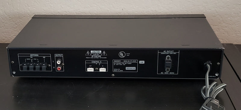 Sony ST-JX401 Digital AM/FM Stereo Tuner / Digital Synthesizer with Antennas & Manual