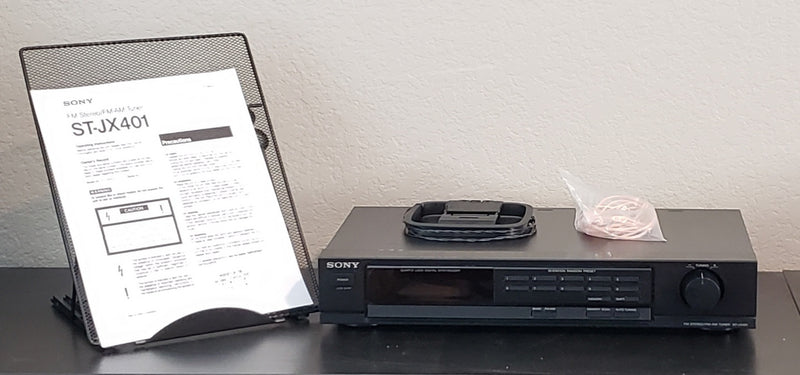 Sony ST-JX401 Digital AM/FM Stereo Tuner / Digital Synthesizer with Antennas & Manual