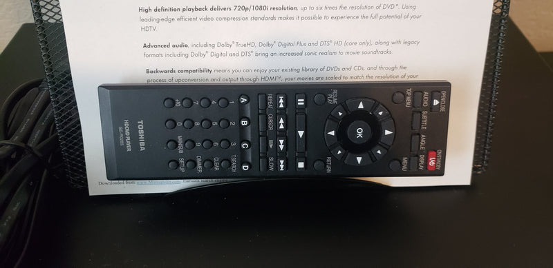 Toshiba HD-D3KU HD DVD Player with Remote Control, HDMI Cable & Manual