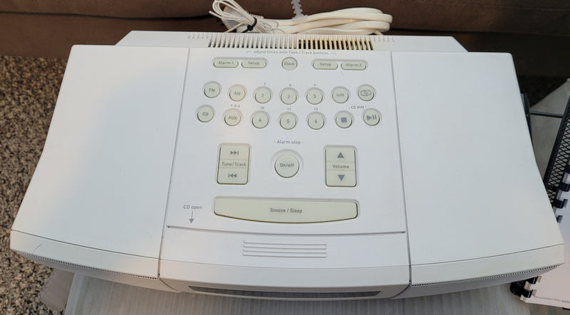 Boston Acoustics MicroSystem CD Clock Radio with Remote Control & Manual (Polar White)
