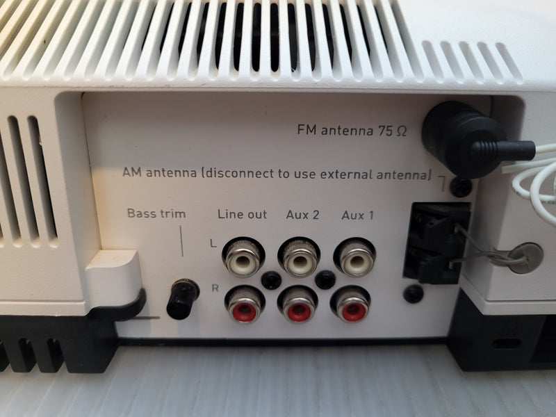 Boston Acoustics MicroSystem CD Clock Radio with Remote Control & Manual (Polar White)